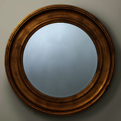 Brissi New England Mirror, Dia.78cm Gold